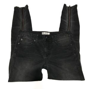 Free People Faded Black Skinny Jeans Size 26